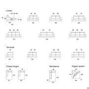 Bruce sofa - patterns and dimensions