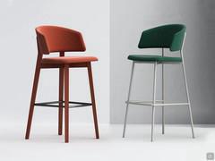 Darcey kitchen stool with back available with metal structure (wooden structure not available)