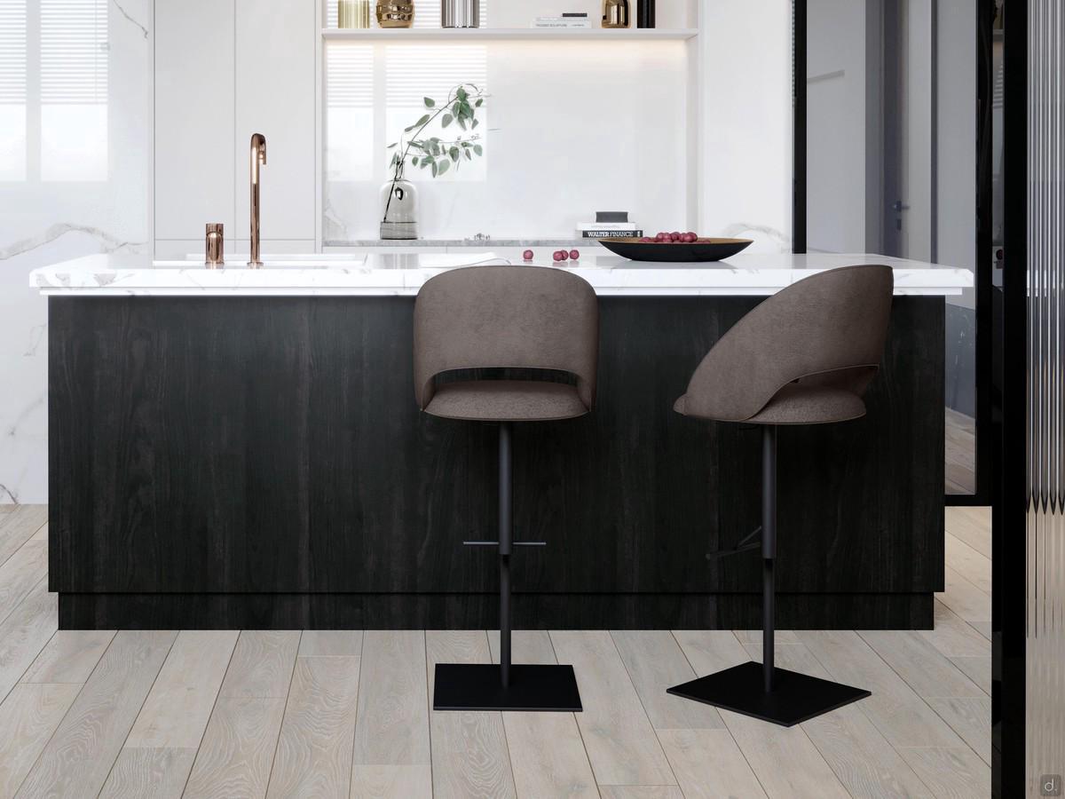 Adjustable stool for kitchen island Niva with base type C