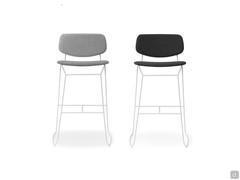 Chloe Steel high metal sled stool