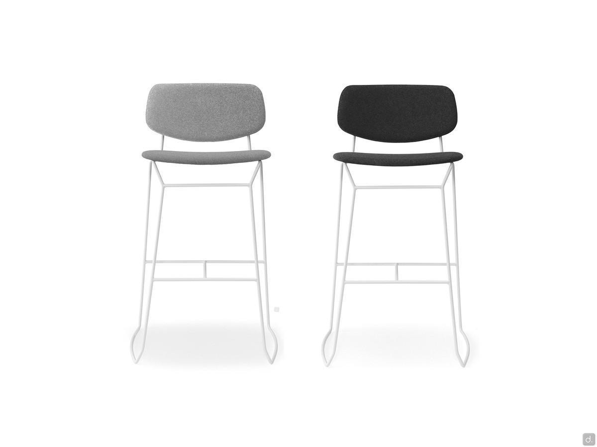 Chloe Steel high metal sled stool