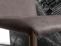 Detail of vintage leatherette upholstery and matching stitching