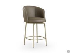 Leslie stool in the fixed version with four metal legs
