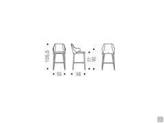 Wanda barstool by Cattelan - Model with high seat