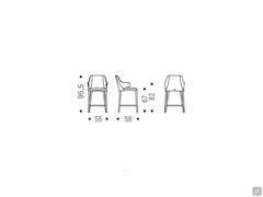 Wanda barstool by Cattelan - Model with low seat
