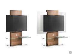 Tonal TV unit swivel by 360° and available with or without plexiglass panel