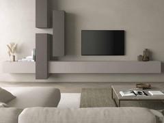 Royal base unit with drop-down door made from matt lacquer in the Canvas finish