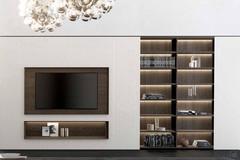 Lounge Open Column unit with shelves - composed of n.2 modules positioned side by side