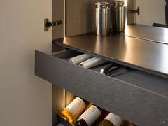 Internal drawer to create an original bar module. (Drawer interior lacquered to match the exterior and not in melamine as in photo)