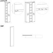 Customisable wall unit Lounge 01 - Push-pull or handle with Gap groove