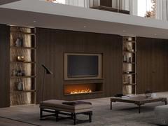 Moka oak Lounge wooden wall system
