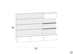 Replay 06 wall system - dimensions of model A measuring cm 270