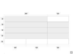Replay 06 wall system - dimensions of individual elements of composition C measuring cm 360