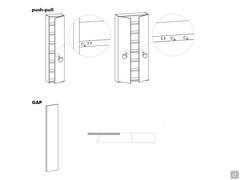 Lounge collection wall unit - Opening via push-pull or Gap groove handle