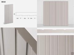 Customisable wall unit Lounge 01 - Decoration "80:40" with "U" shaped incisions mm 10 th.2 at irregular intervals (available only on lacquered wood)