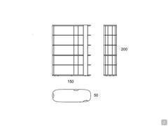 Bibliothèque sur pied design Reef - dimensions spécifiques