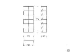 Bibliothèque design moderne Match - Dimensions