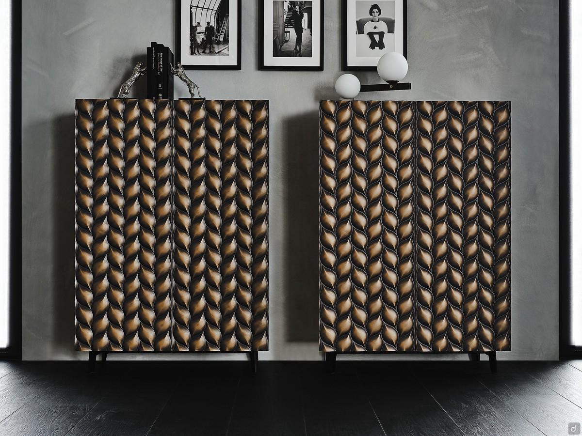 Buffet haut avec portes sculptées Spiga by Cattelan