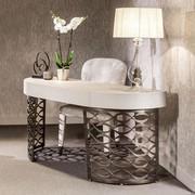 Bureau avec plateau arrondi en cuir Isidoro de Cantori