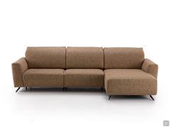 Canapé Halifax avec chaise longue dans la version avec accoudoirs carrés de 25 cm mod. B2 ; revêtement en tissu James texturé