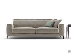 Canapé Newport linéaire de 234 cm avec têtière et sièges réglables ; pieds Picap avec finition en titane
