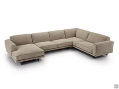 Canapé Raymond comprenant une chaise longue 110 p.155 cm, un élément central 168 cm et un élément d'angle avec accoudoir 97 x 252 cm