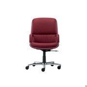Kiruna Fauteuil de bureau avec accoudoirs rembourrés et profilé gris contrasté raffiné