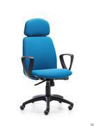 Chaise de bureau Jack rembourrée et recouverte de tissu ou de similicuir