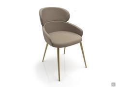 Chaise Diane en version dossier partiel, toujours avec des lignes courbes et enveloppantes