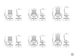 Diagrammes et dimensions des chaises Expo Light disponibles