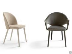 Chaise design scandinave Olimpia en deux versions avec et sans accoudoirs