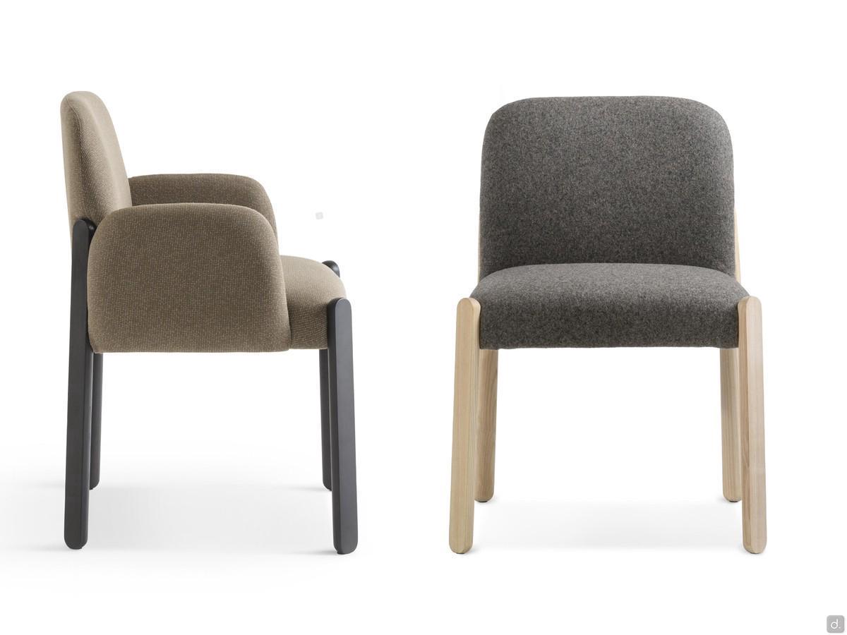 Fauteuil souple avec pieds élancés Myla Soft - des formes douces et enveloppantes développées avec élégance et une touche artisanale.