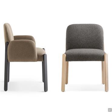 Myla Chaise basse souple avec pieds fins