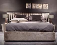 Conico Table de nuit moderne en cuir de Cantori, idéale en combinaison avec les lits de la même collection