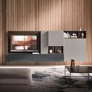 Meuble séjour suspendu avec dossier TV Plan 05