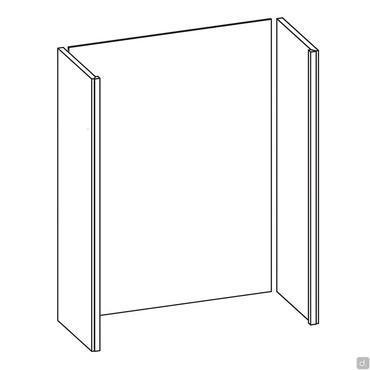 Lounge Dos d'armoire et Côtés pour dressing fini à l'arrière
