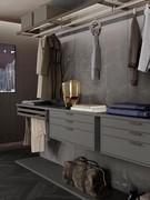 Les aménagements intérieurs sont disponibles dans différents matériaux : mélamine, placage bois ou un large choix de laques