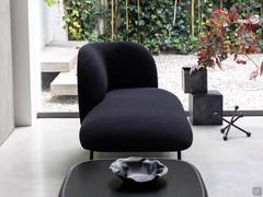 Méridienne Fortune avec rembourrage généreux de l'assise et du dossier