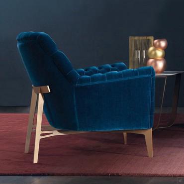 Fauteuil élégant capitonné Lynn 