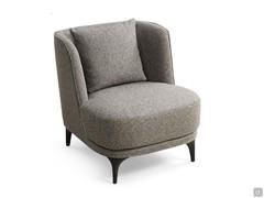 Fauteuil Amanda avec housse unicolore avec tissu à choix parmi le vaste catalogue d'échantillons textiles disponible 