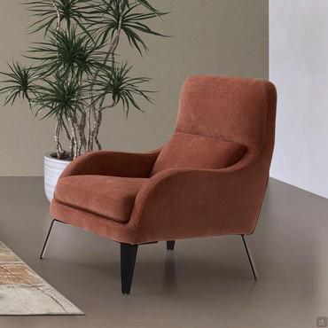 Fauteuil avec accoudoirs arrondis Mabel