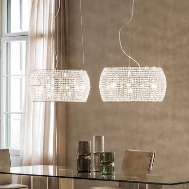 Lustre moderne avec cristaux Kidal de Cattelan