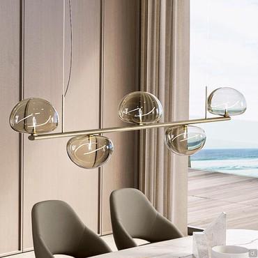 Lampe suspendue à cinq lumières Tortuga