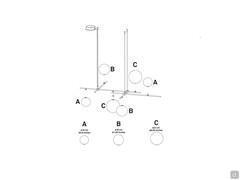Dimensions et composition du modèle de pendentif A