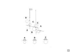 Dimensions et composition du pendentif modèle B