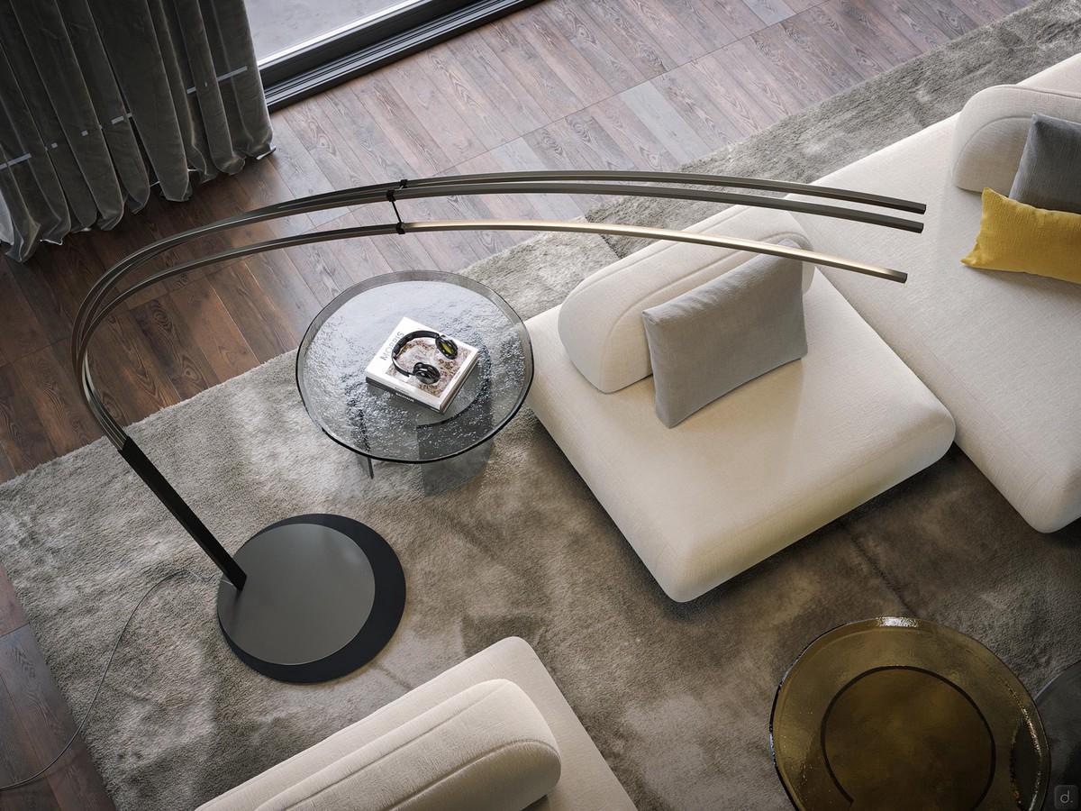 Lampe de vitesse avec structure de tige tripartite, qui dispose à son tour d'un système d'éclairage LED intégré