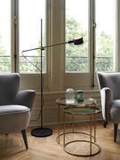 Lampadaire design G.O. avec tige réglable pour orienter le faisceau lumineux