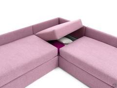 Module d'angle avec compartiment de rangement pour plus d'espace sous une surface pratique et fonctionnelle à utiliser comme table de chevet