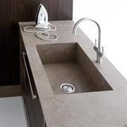 Top en grès 2Y Jasper avec vasque intégrée mod. Hugo grande de 70 cm.- (finition non disponible)