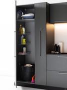 Colonne-armoire de 60 cm avec 3 paniers à linge en métal chromé